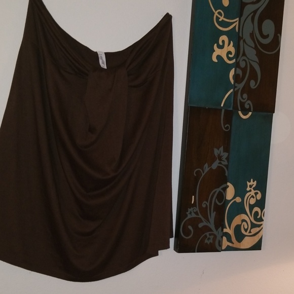 *SOLD* Brown halter shirt/dress - Picture 6 of 8